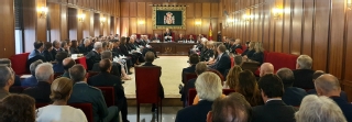 Imagen de la sala de vistas donde se ha celebrado del acto
